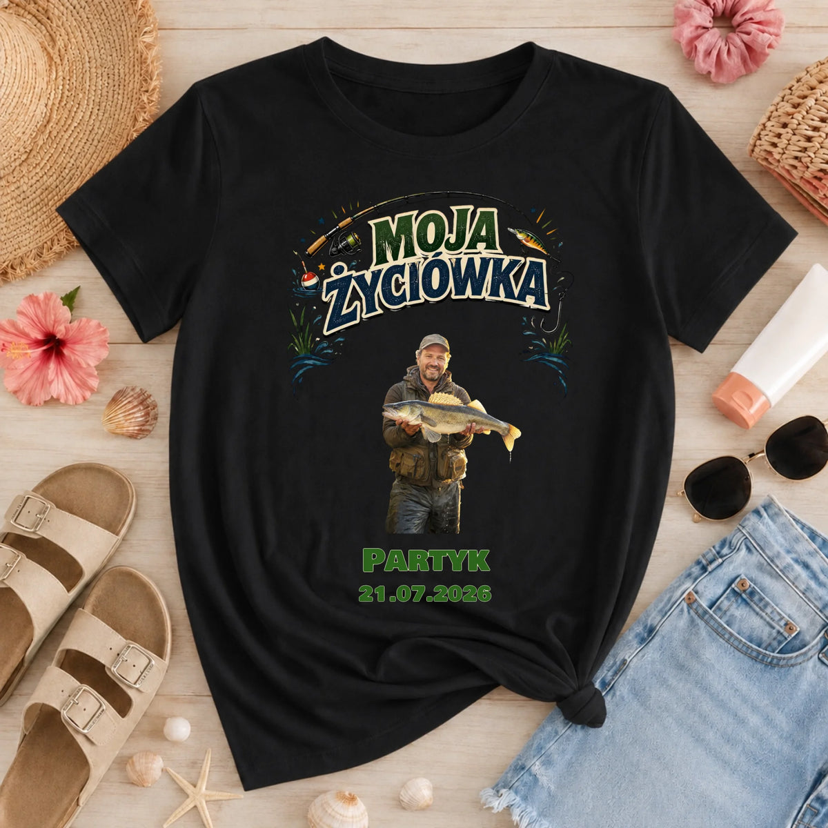 damska wakacje czarna
