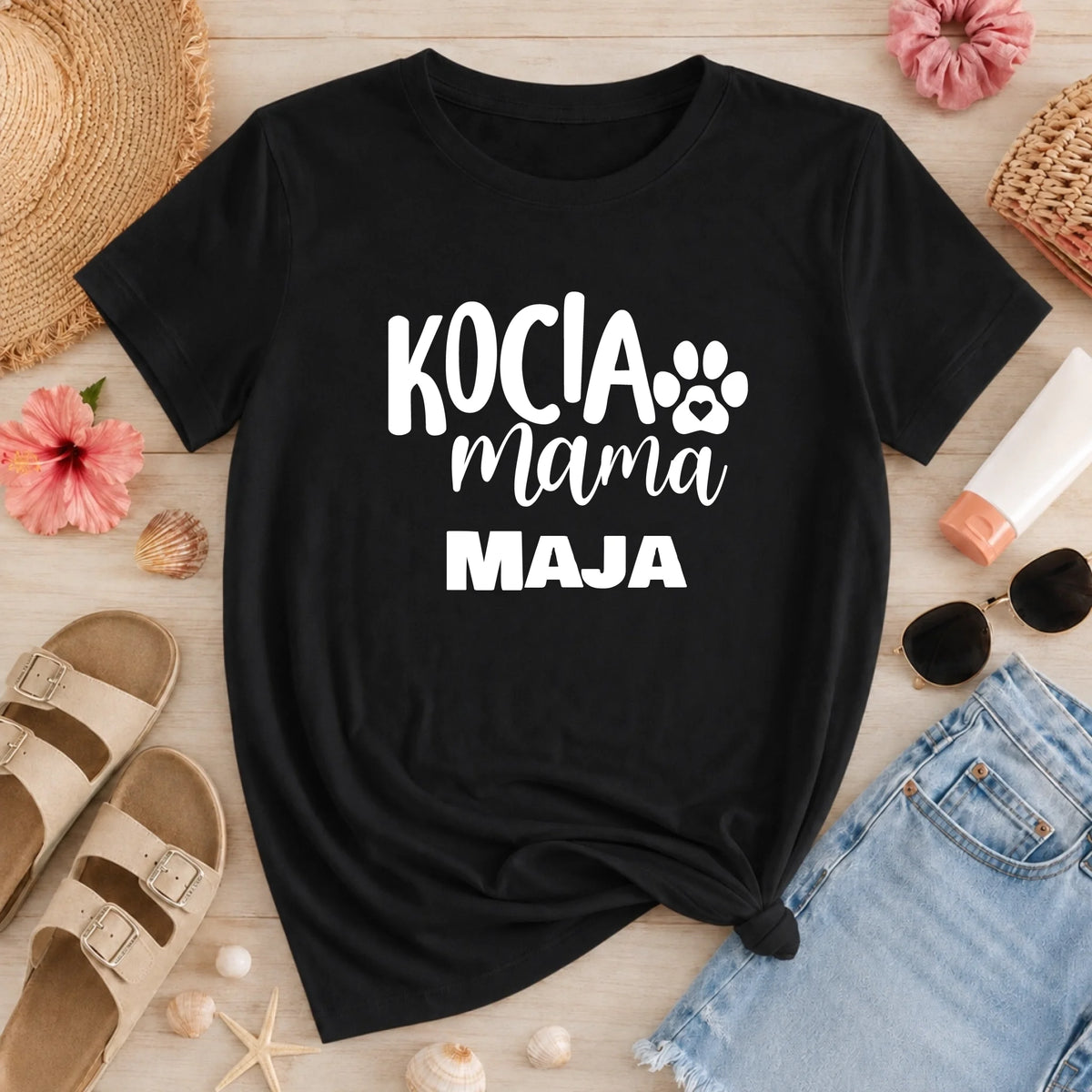 damska wakacje czarna