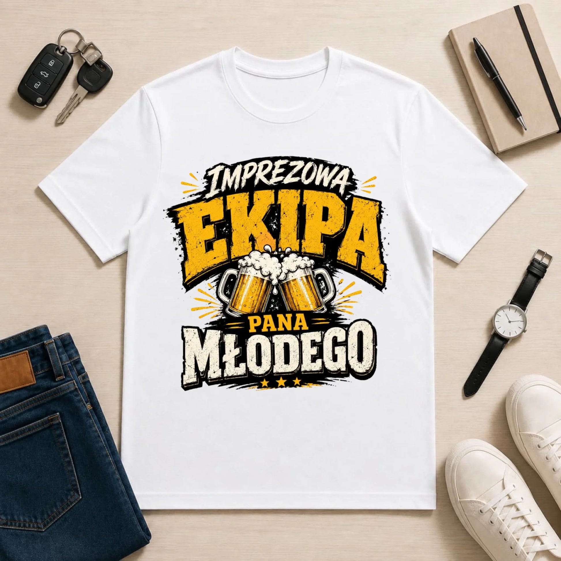 męska biała