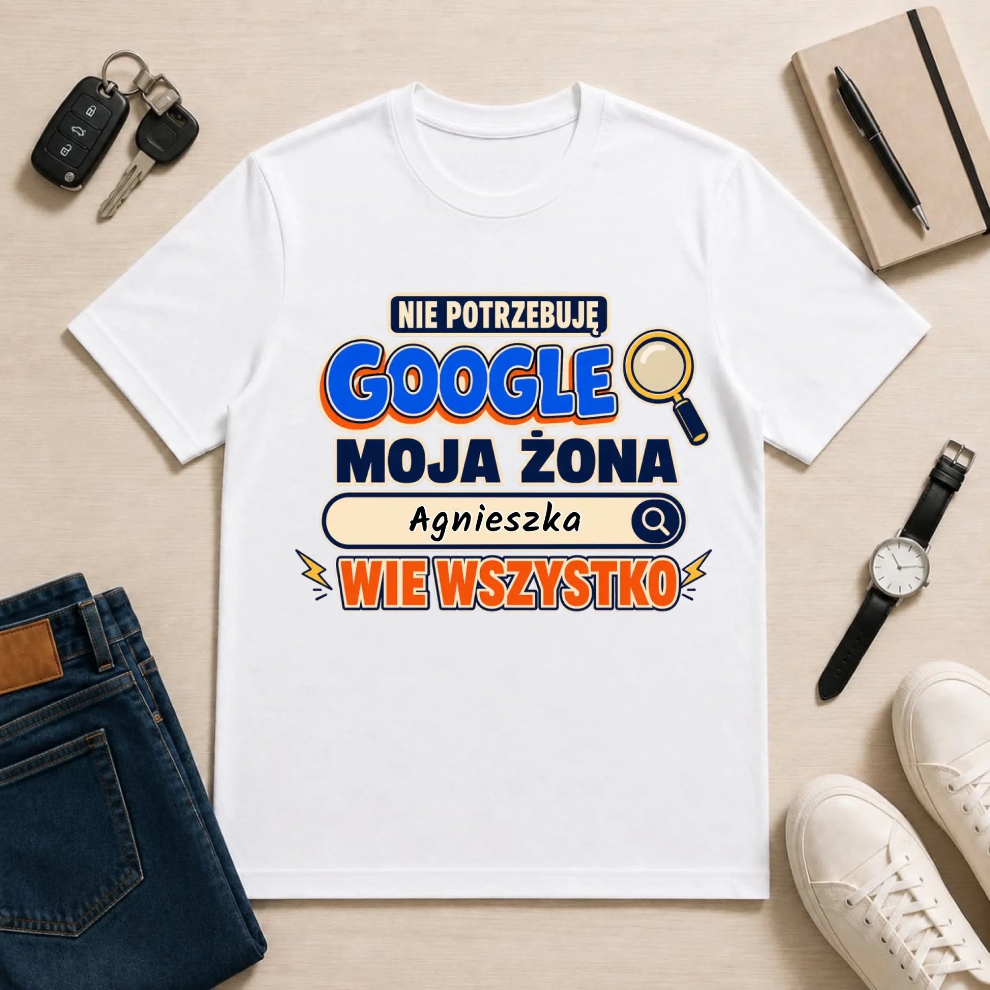 męska biała