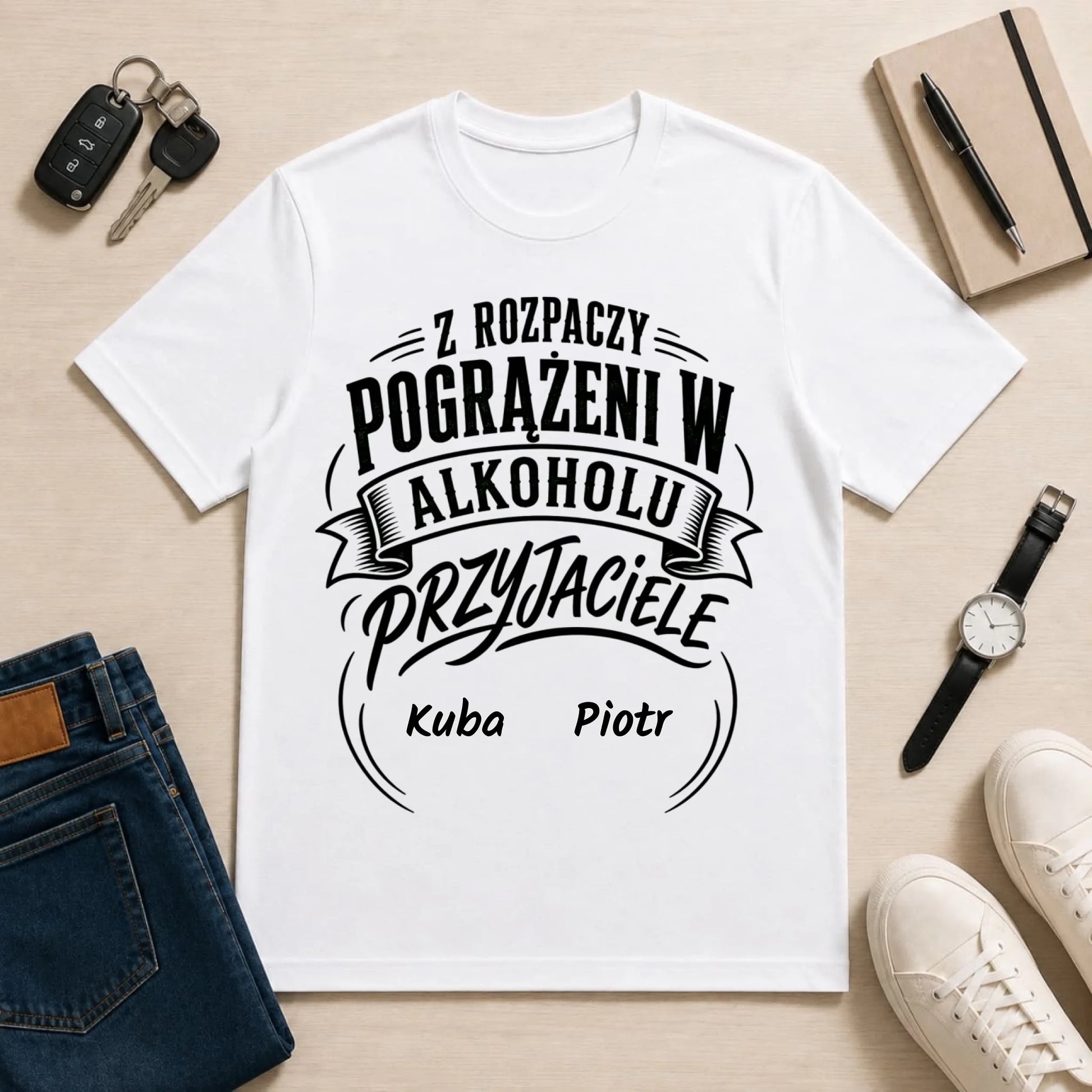 męska biała