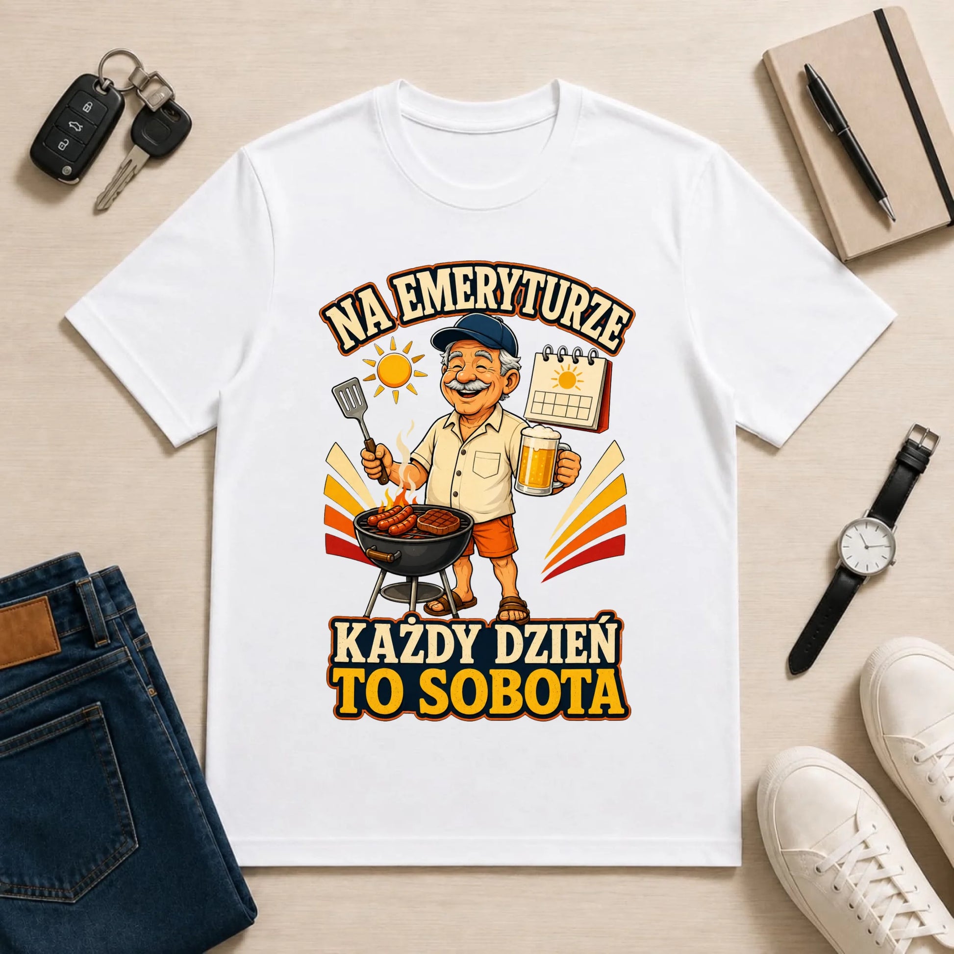 męska biała