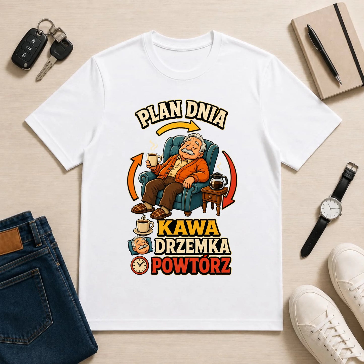 męska biała