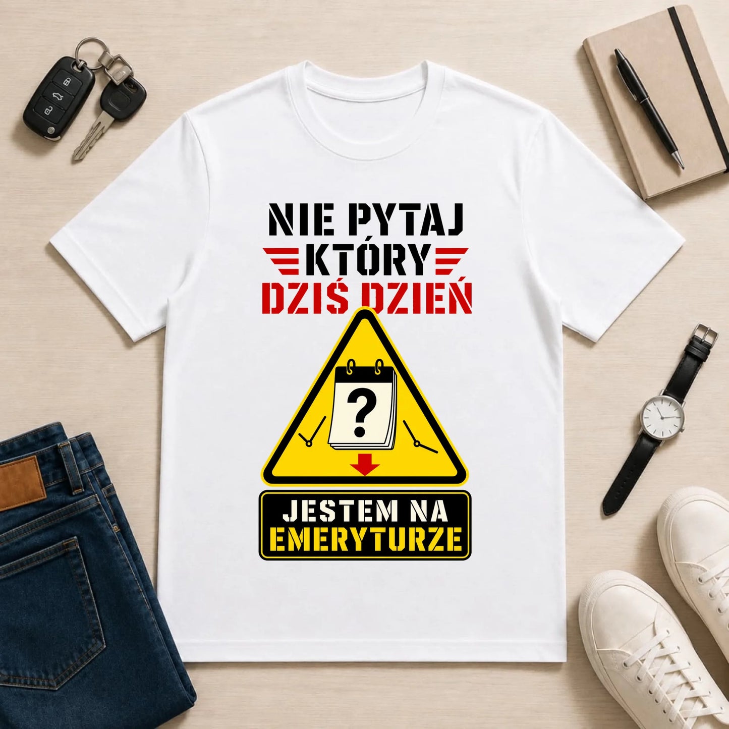 męska biała