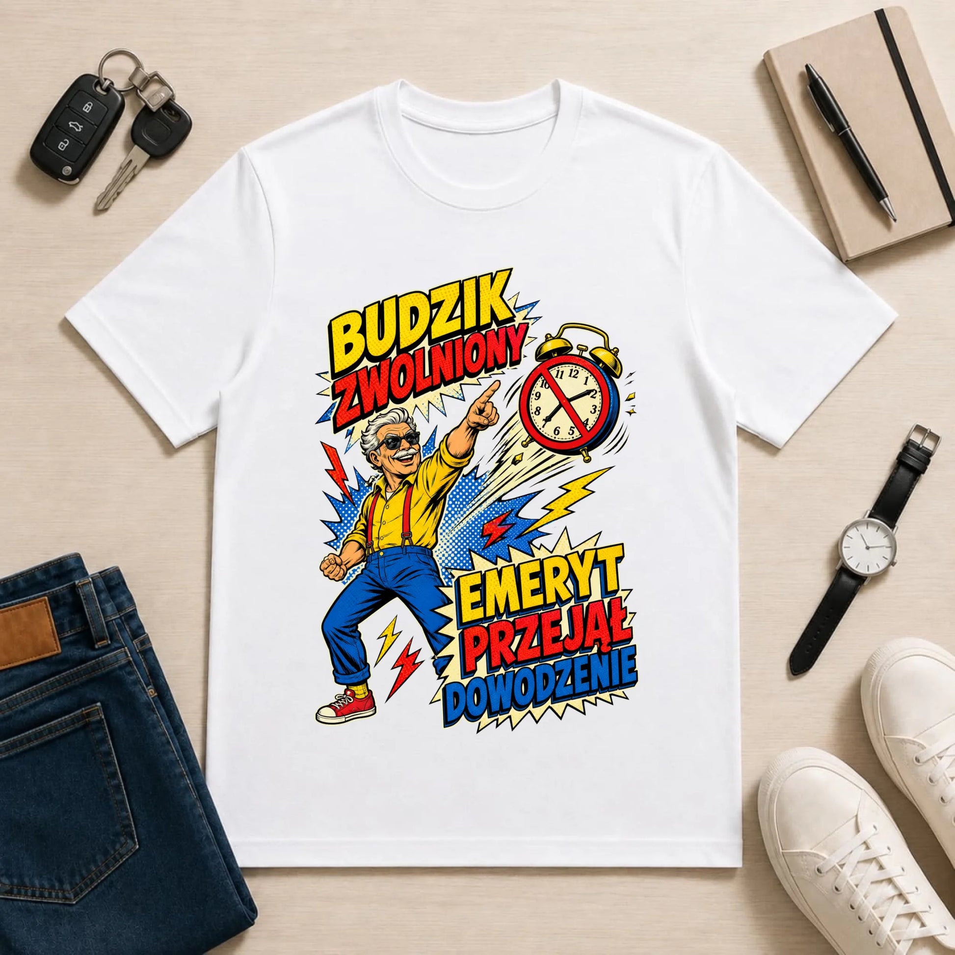 męska biała