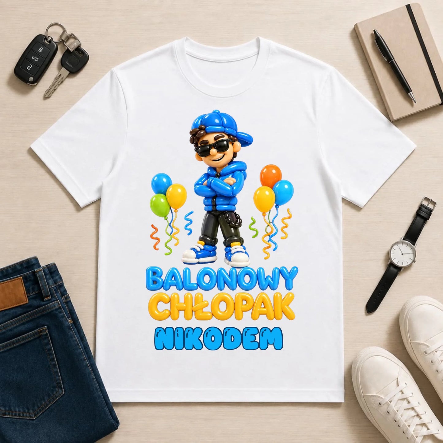 męska biała
