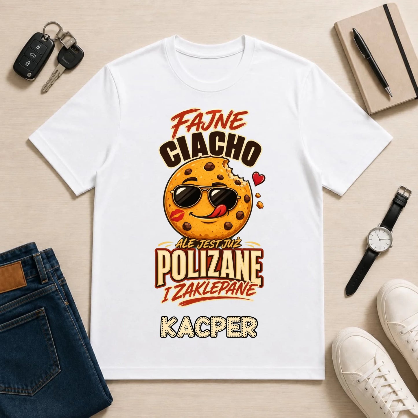 męska biała