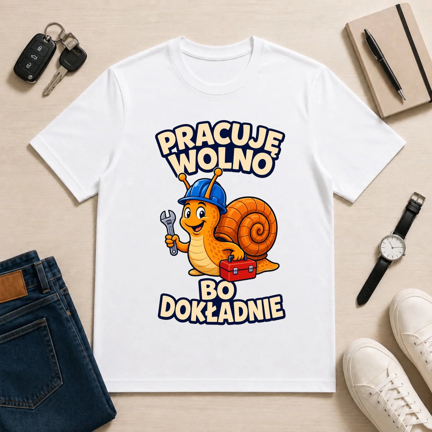 męska biała