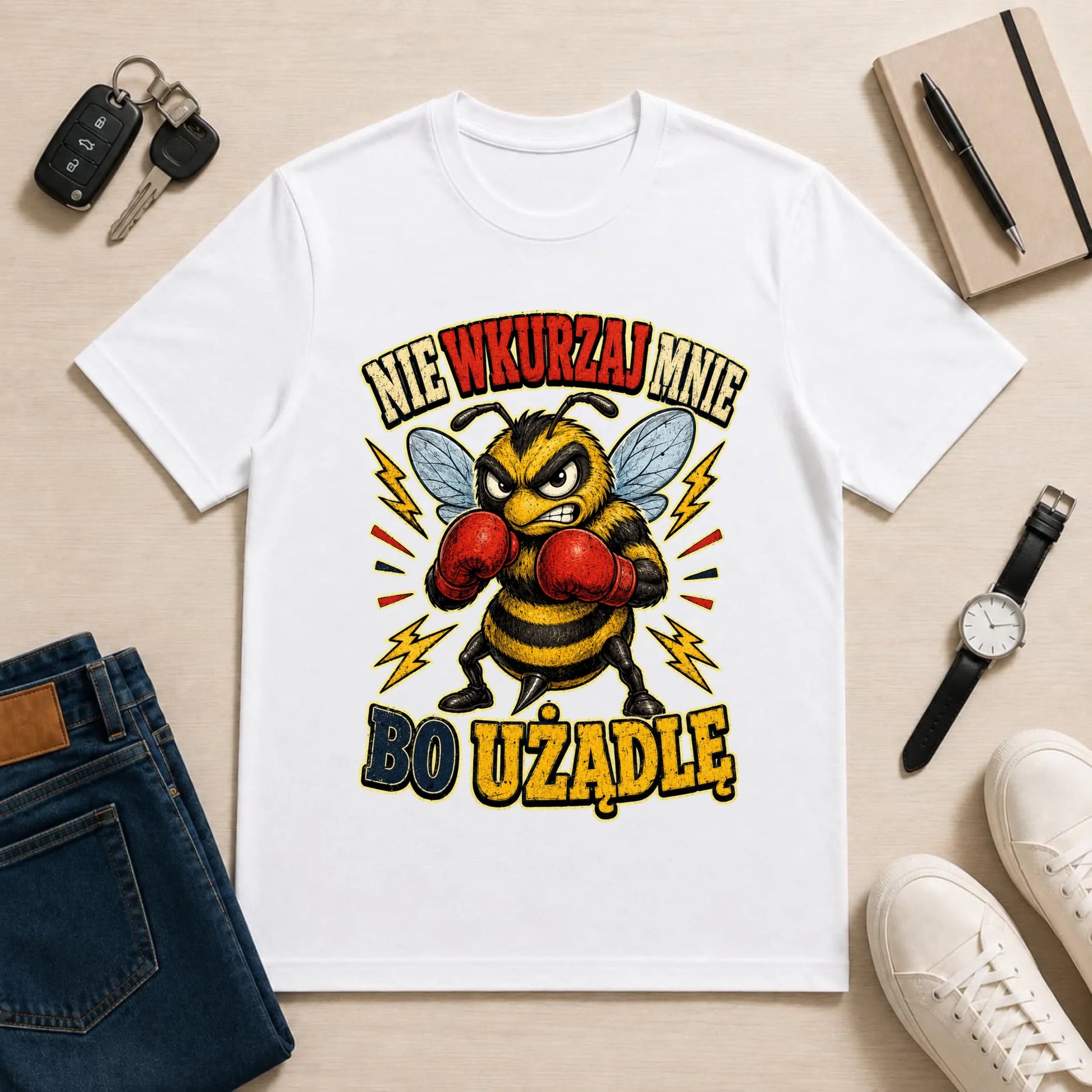 męska biała