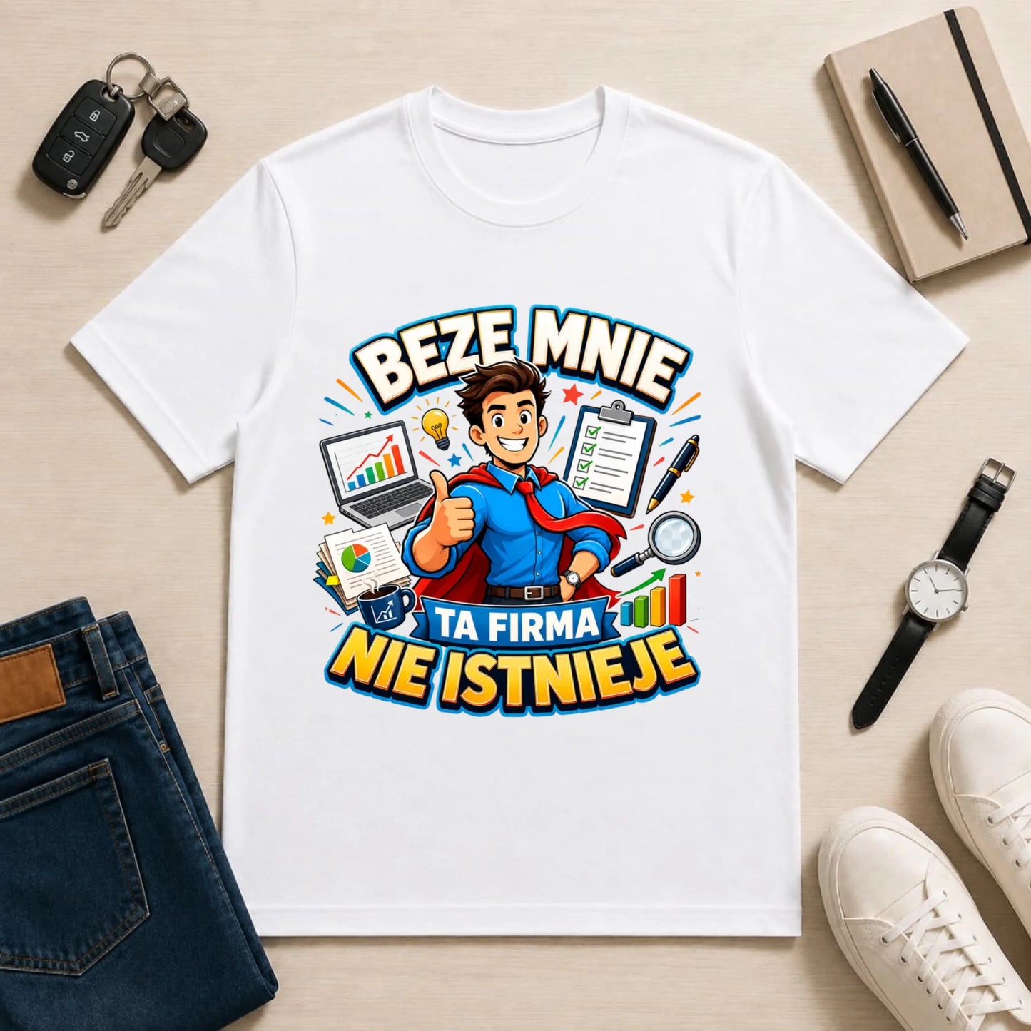 męska biała