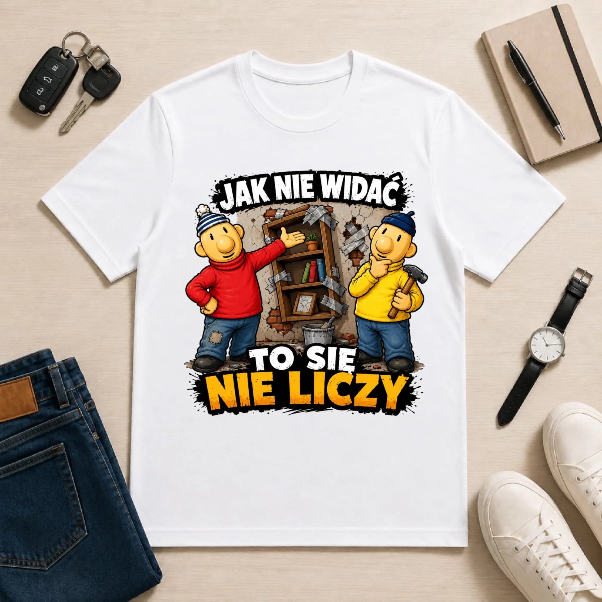 męska biała