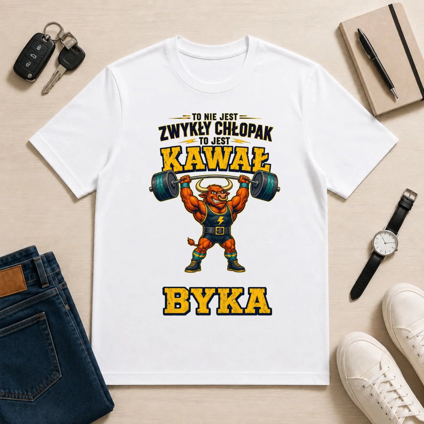 męska biała
