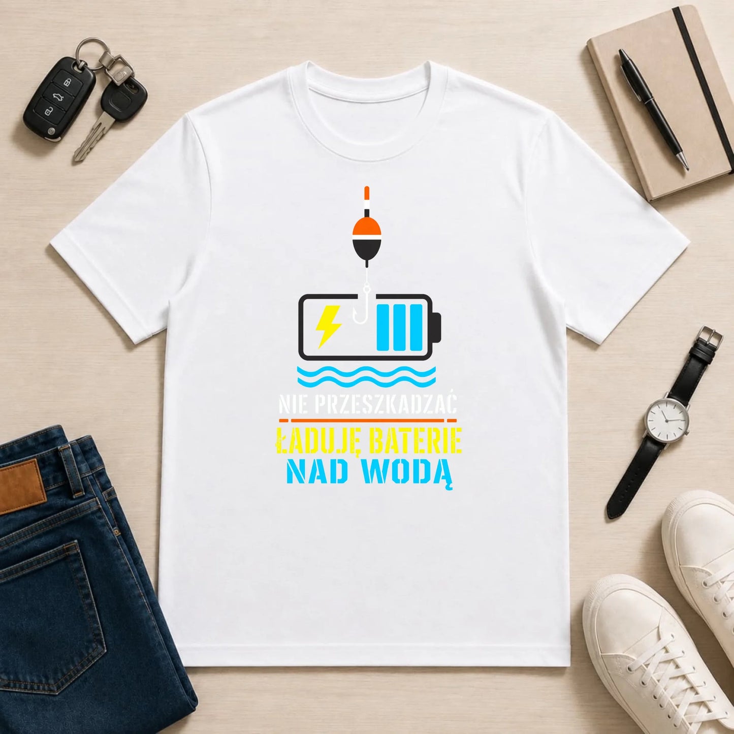 męska biała