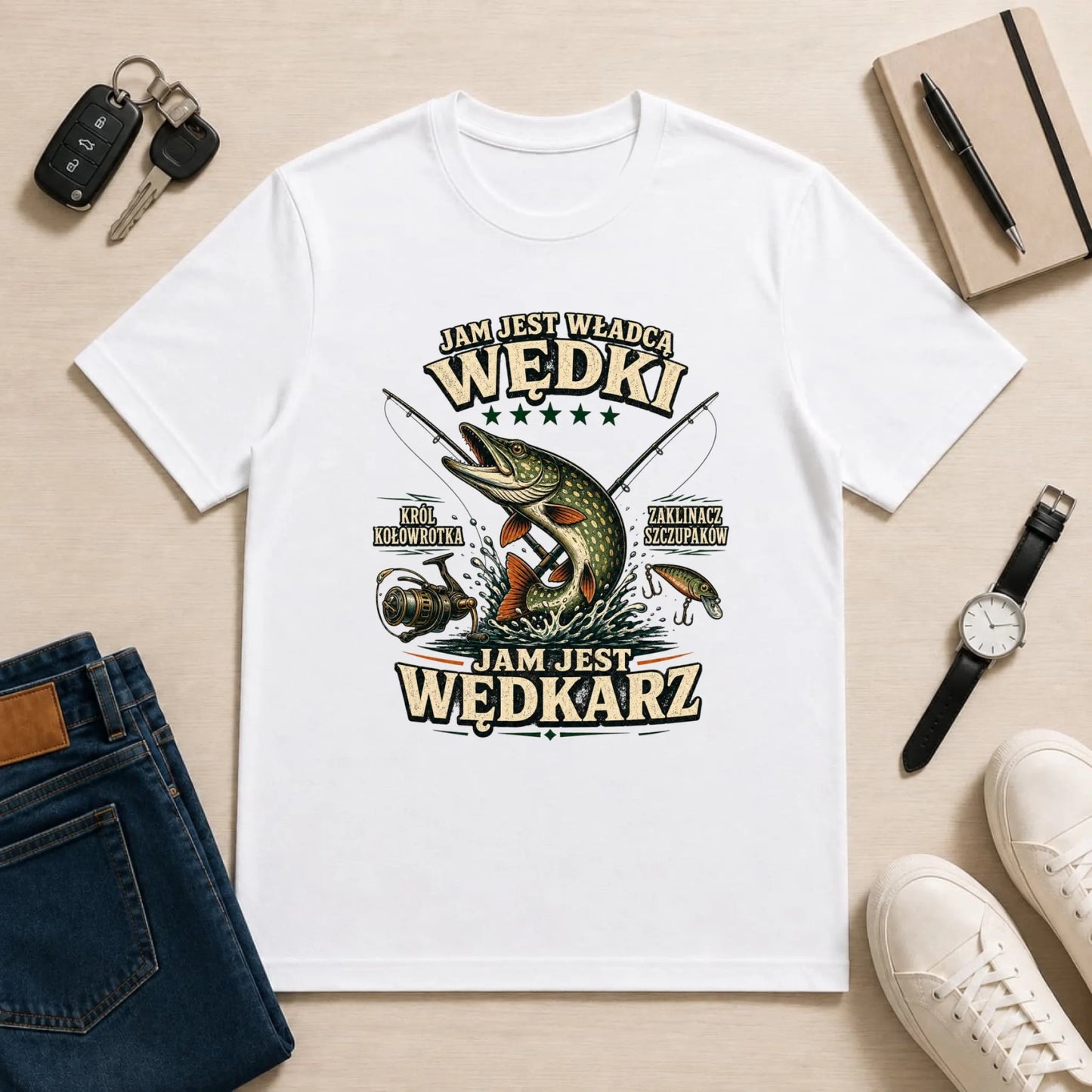 męska biała