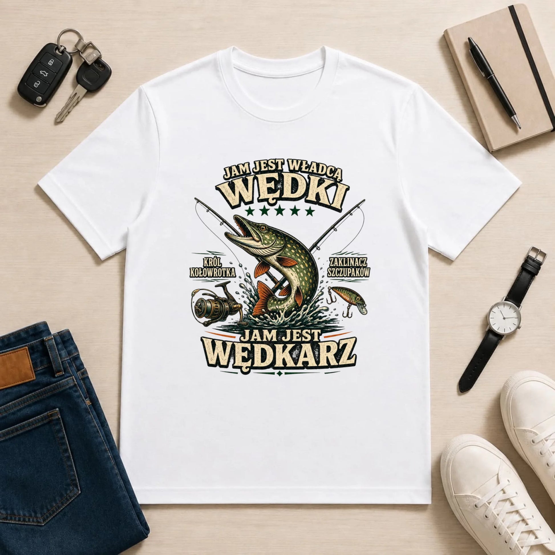 męska biała
