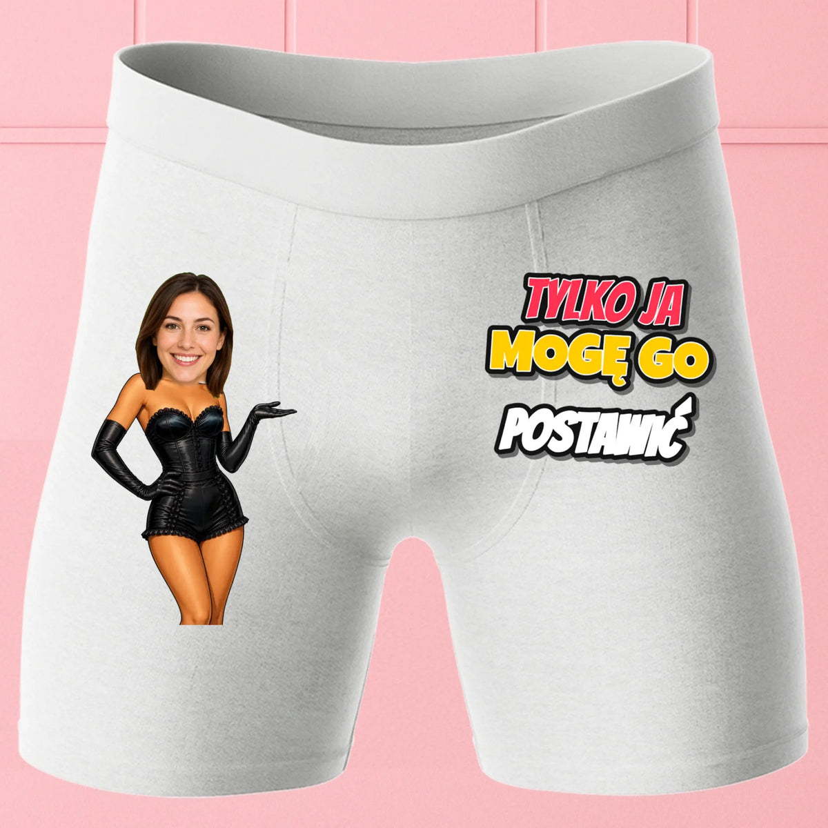Bokserki Białe Customily