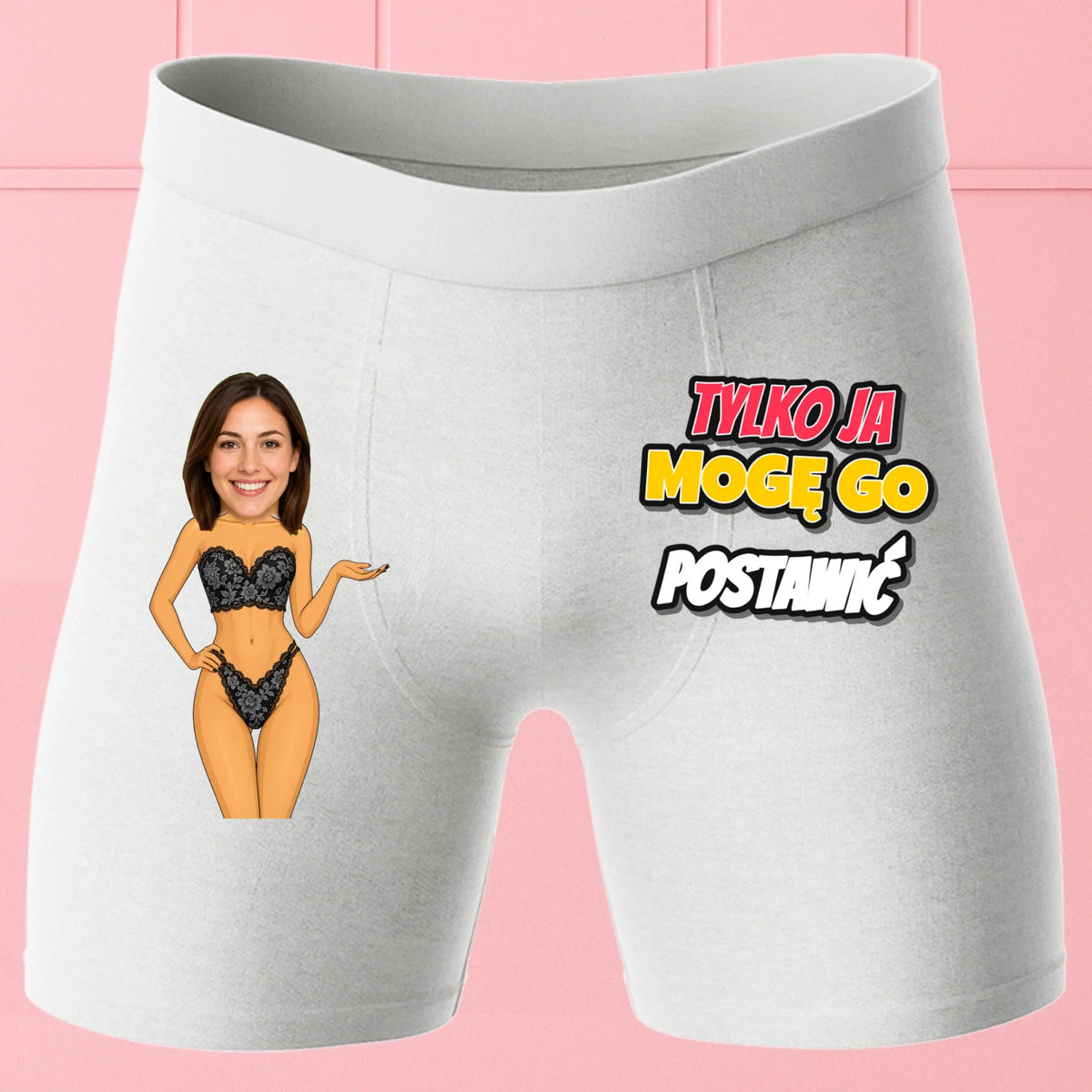Bokserki Białe Customily