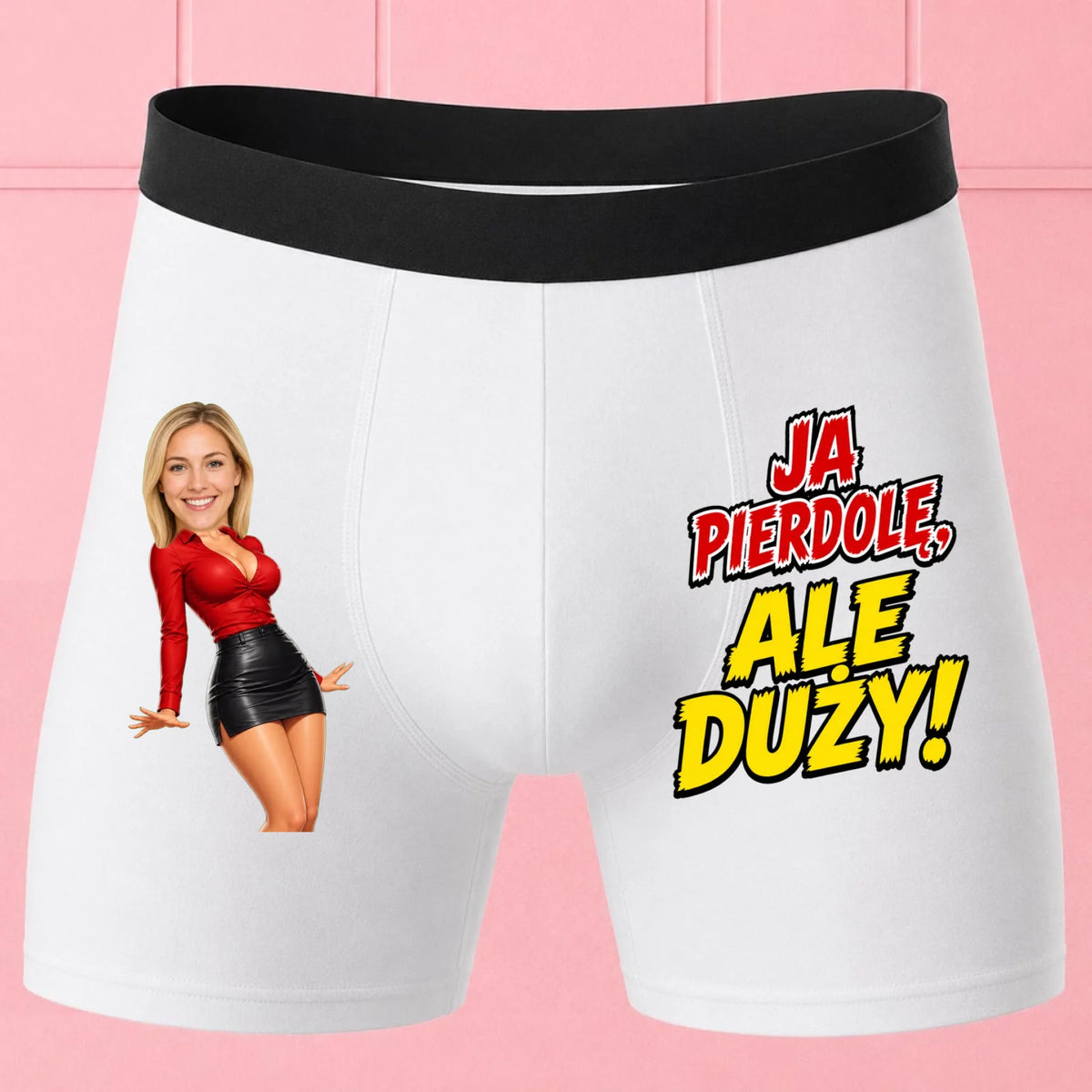 Białe premium bokserki