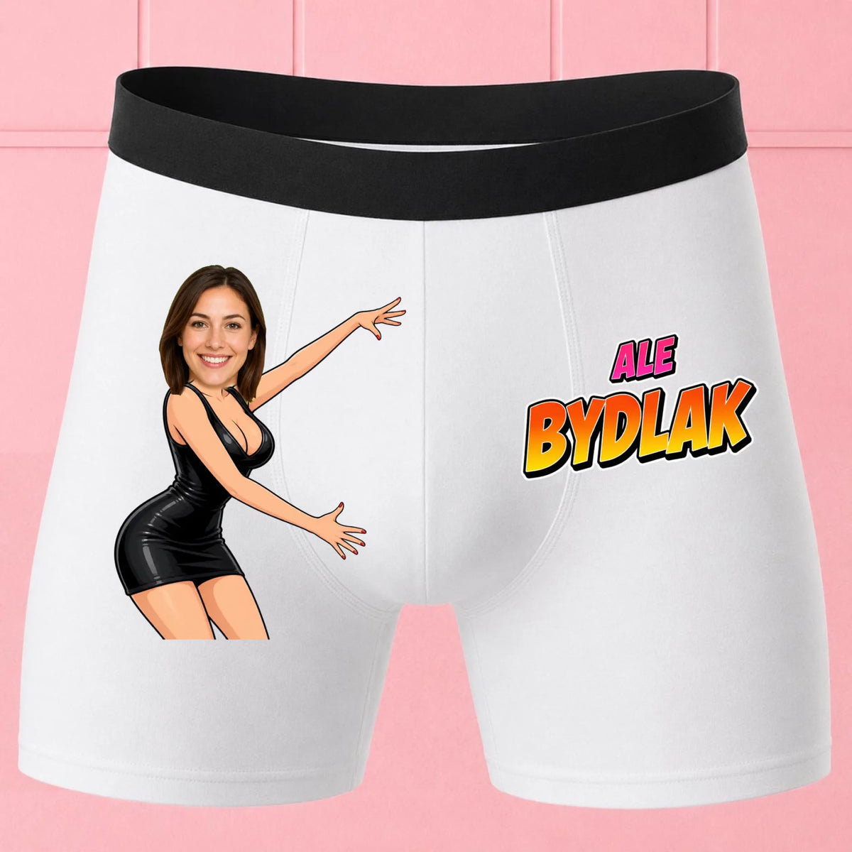 Białe premium bokserki