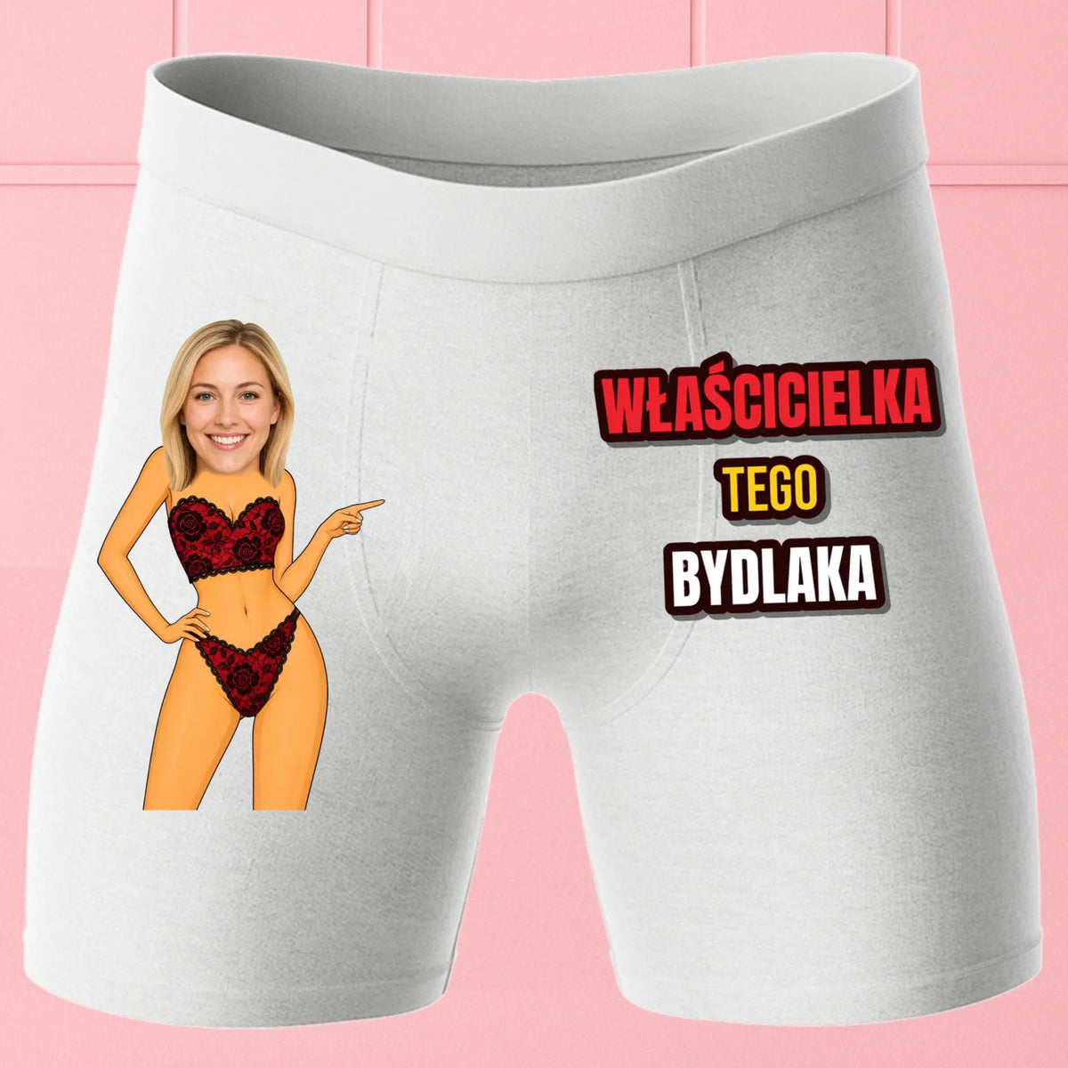Bokserki Białe Customily
