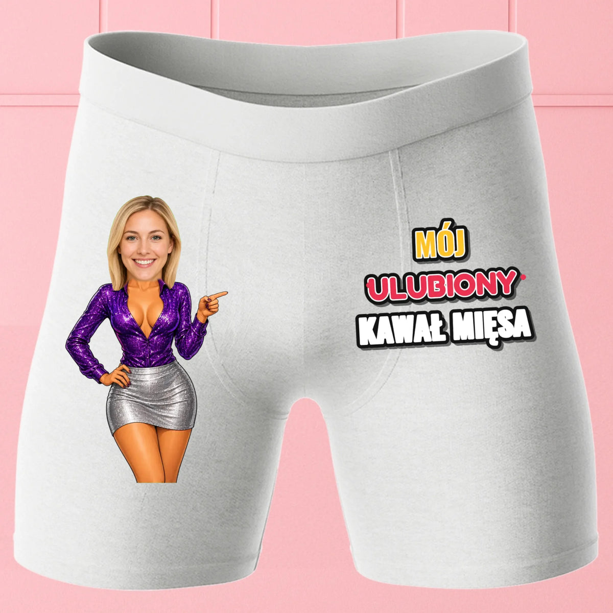 Bokserki Białe Customily