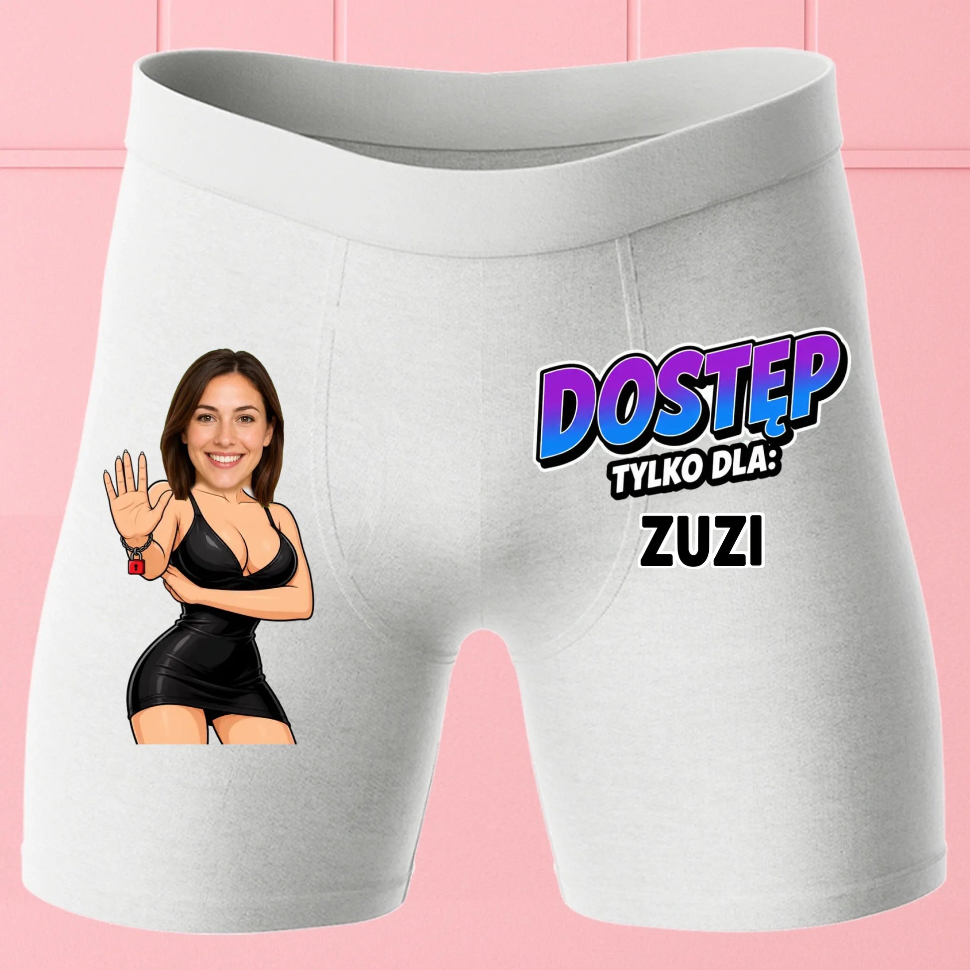 Bokserki Białe Customily