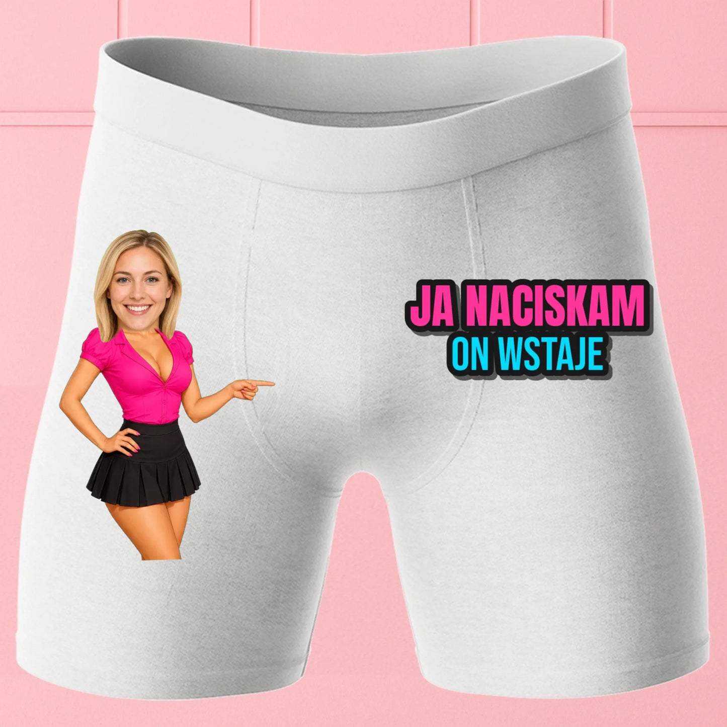 Bokserki Białe Customily