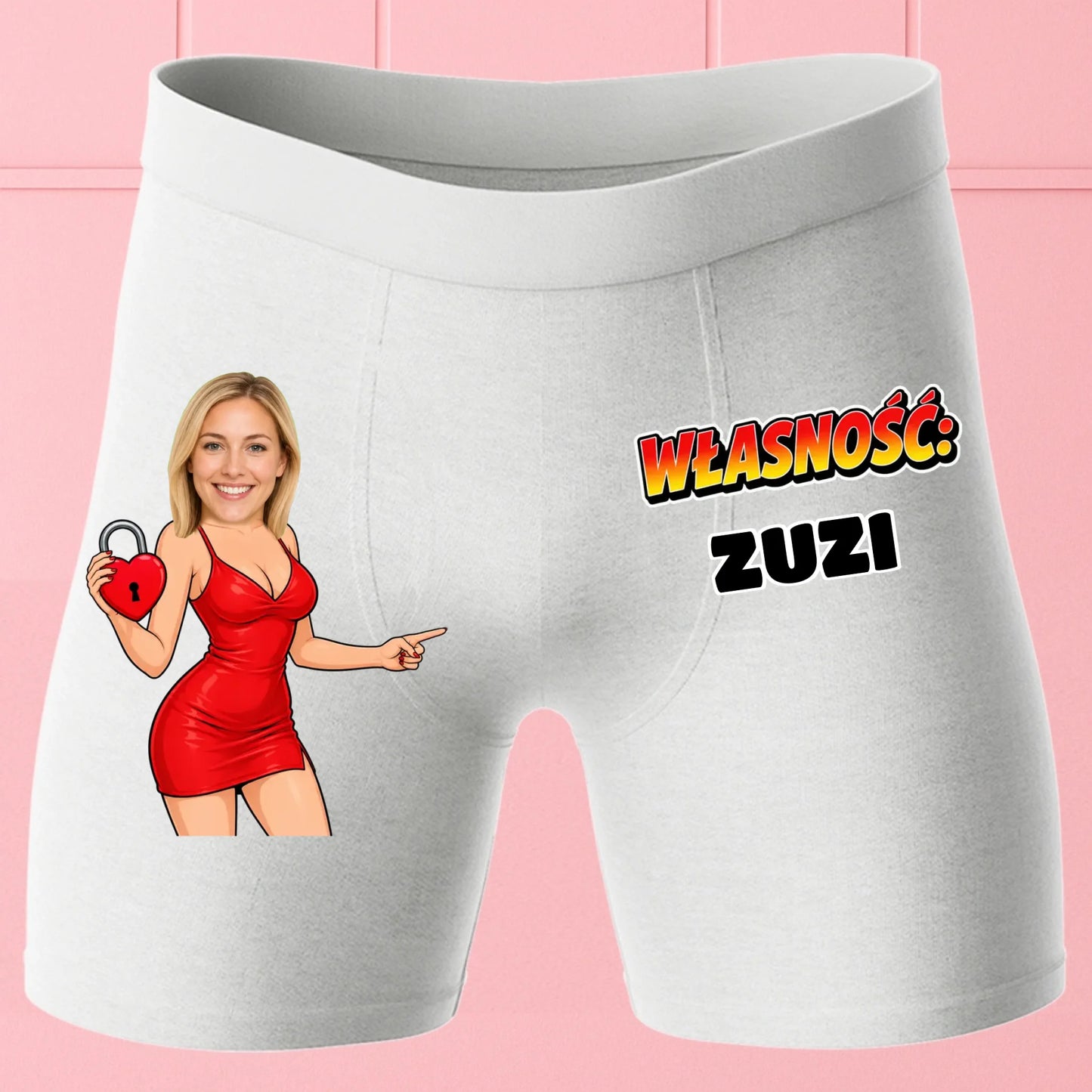 Bokserki Białe Customily