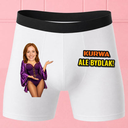 Białe premium bokserki