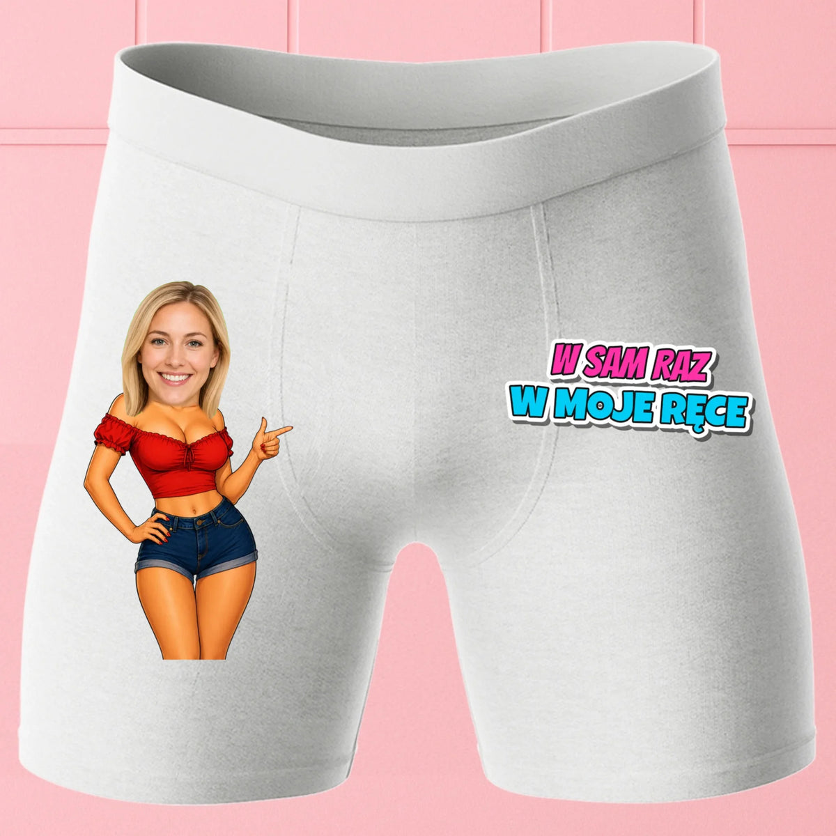 Bokserki Białe Customily