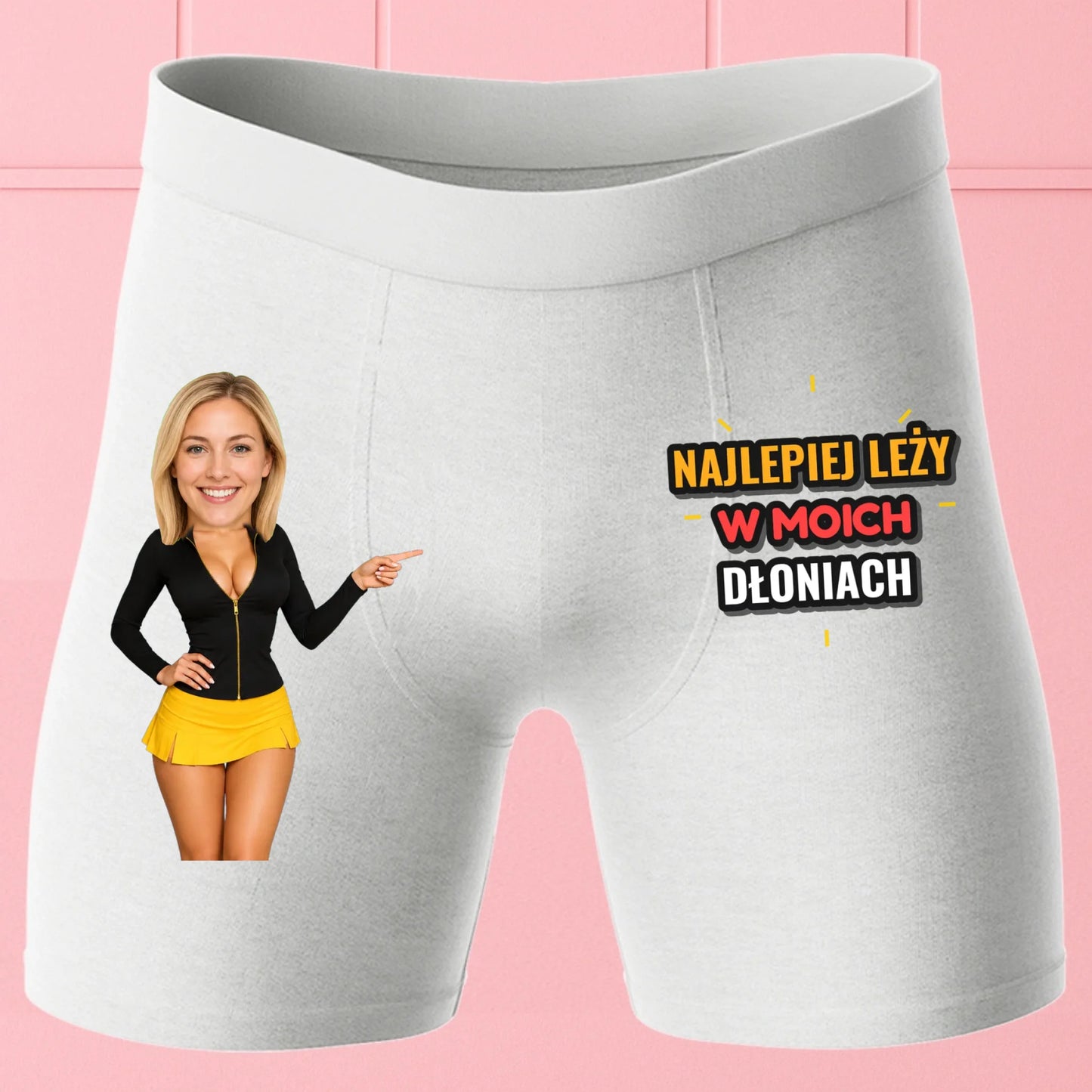 Bokserki Białe Customily