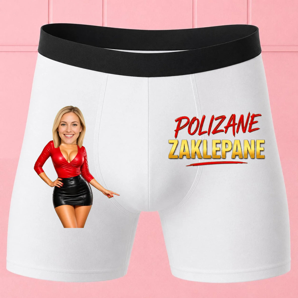 Białe premium bokserki