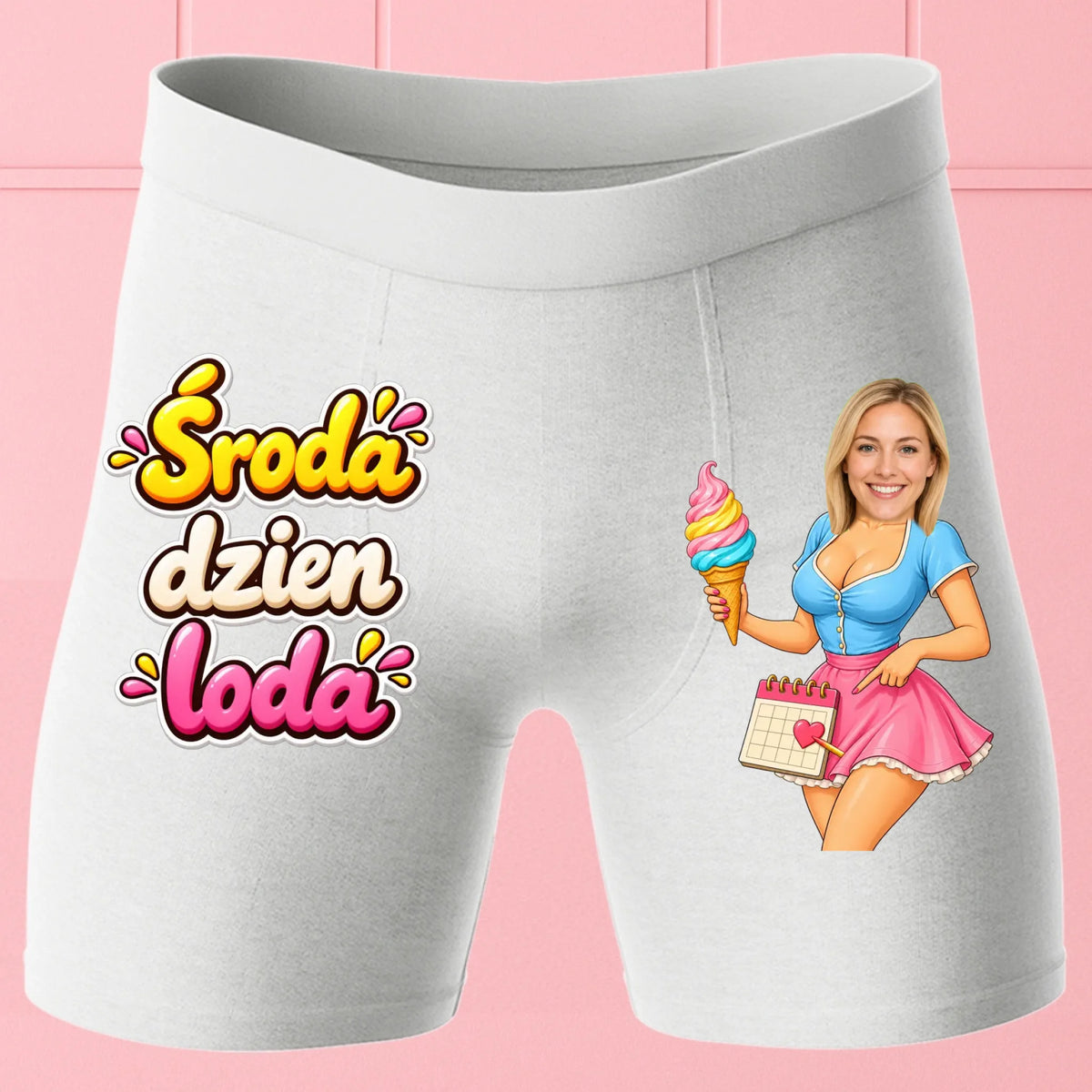 Bokserki Białe Customily