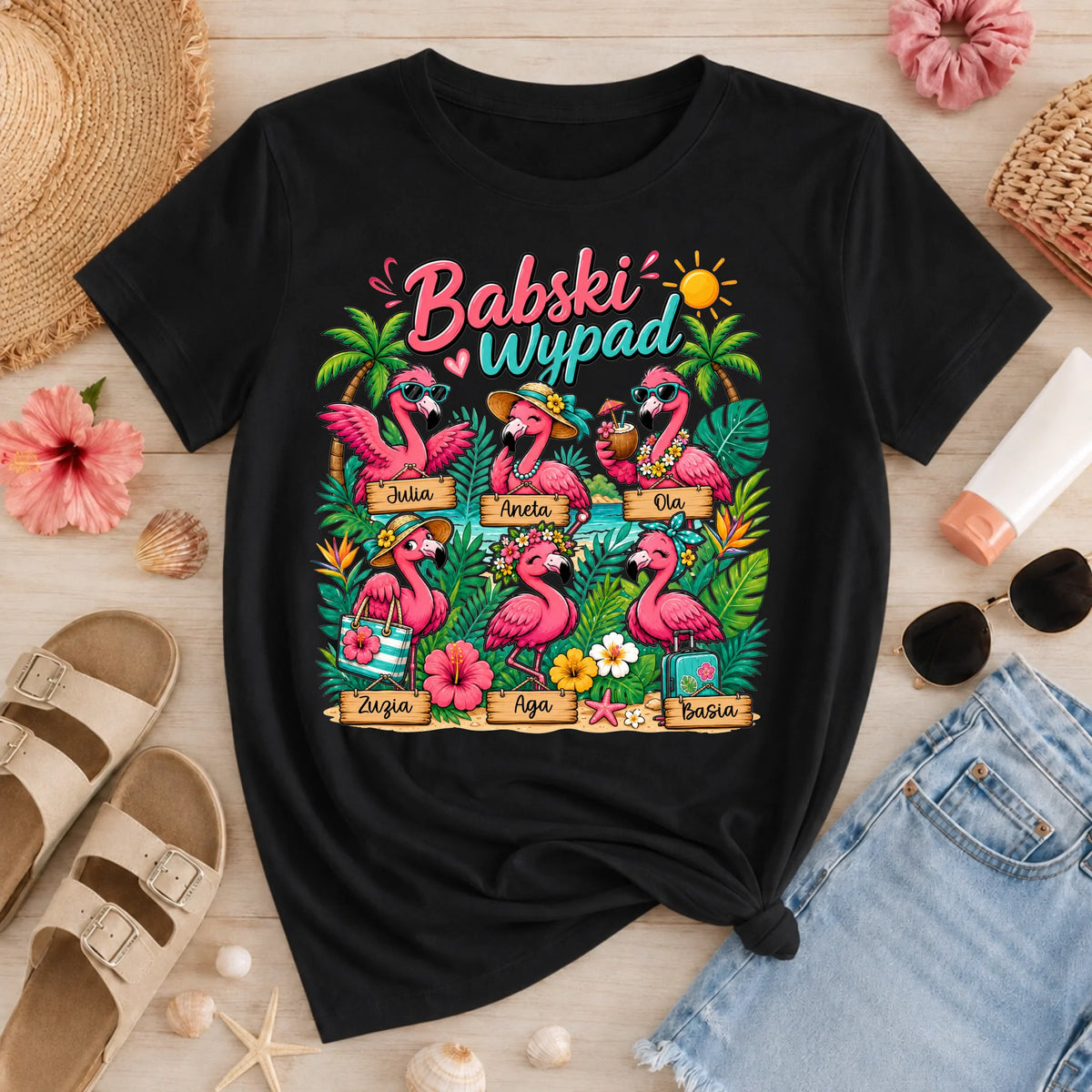 damska wakacje czarna
