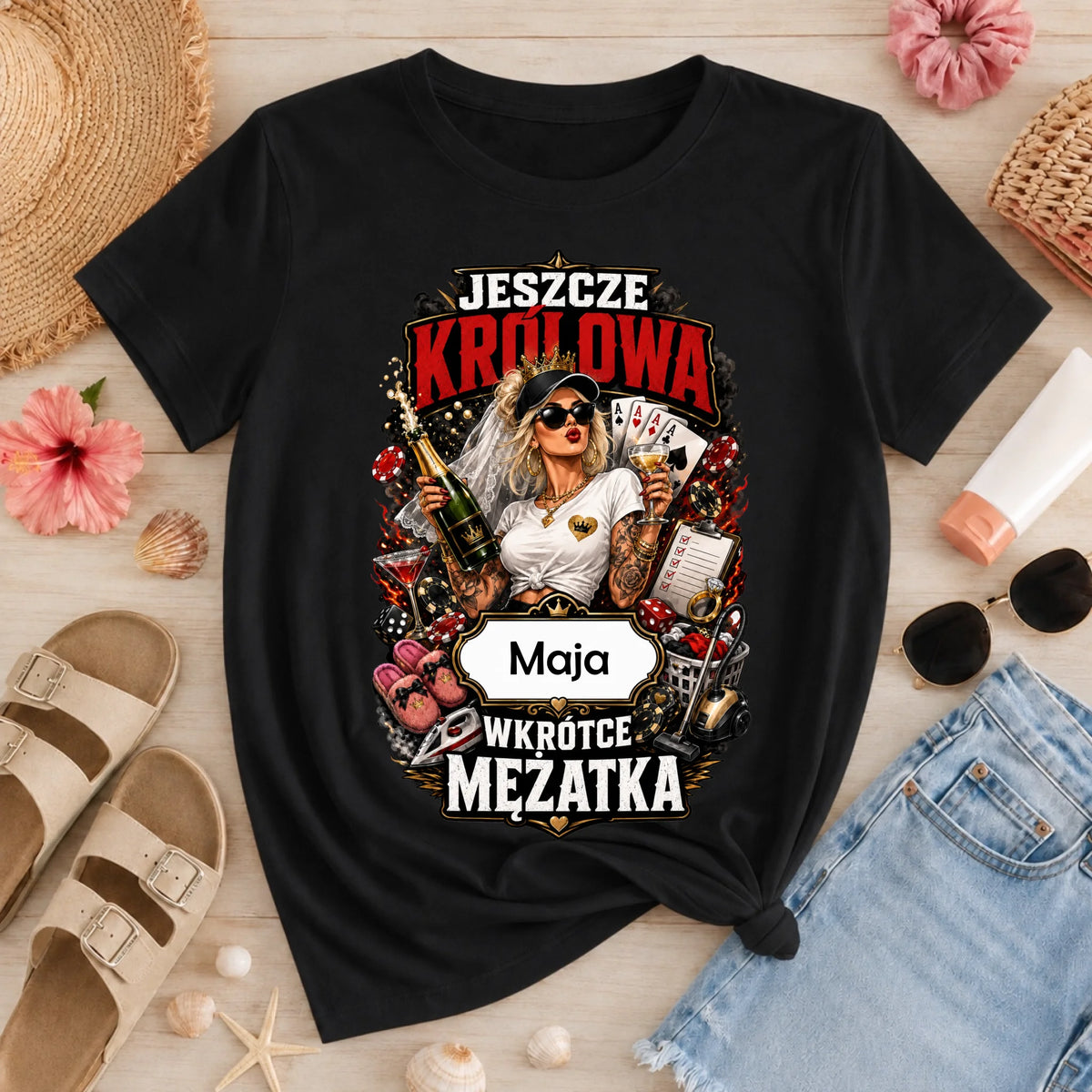 damska wakacje czarna