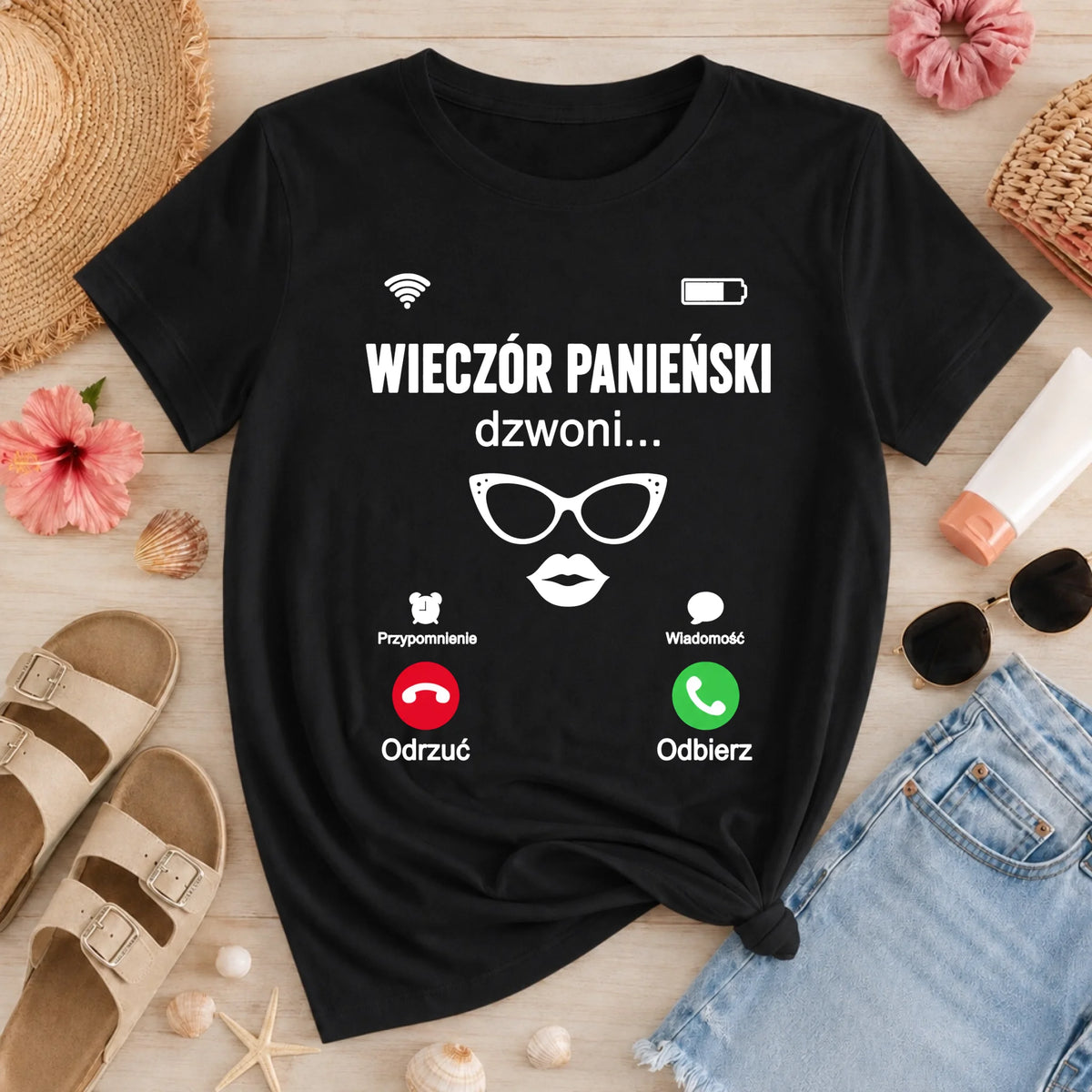damska wakacje czarna