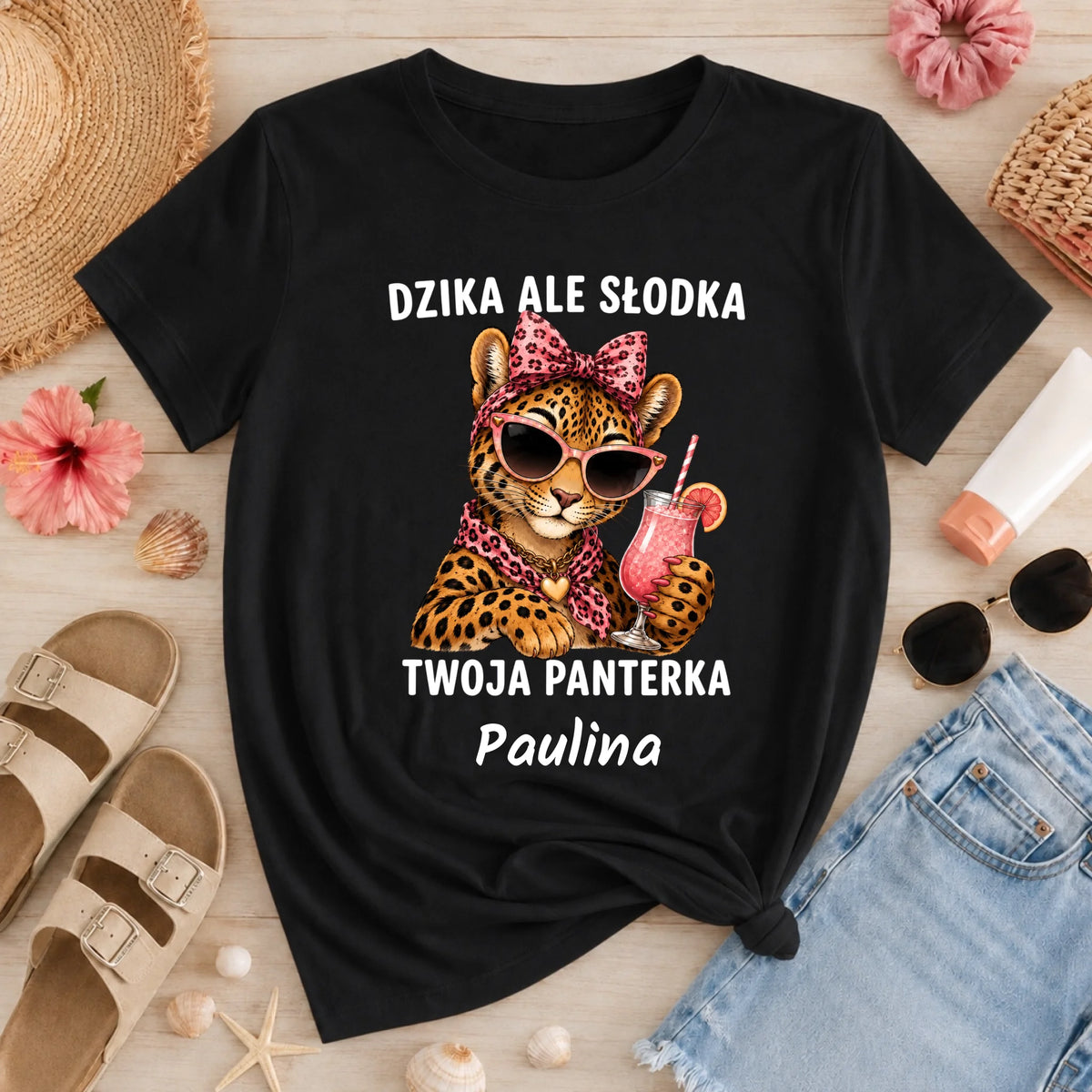 damska wakacje czarna