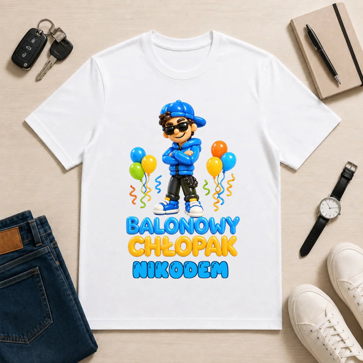 męska biała