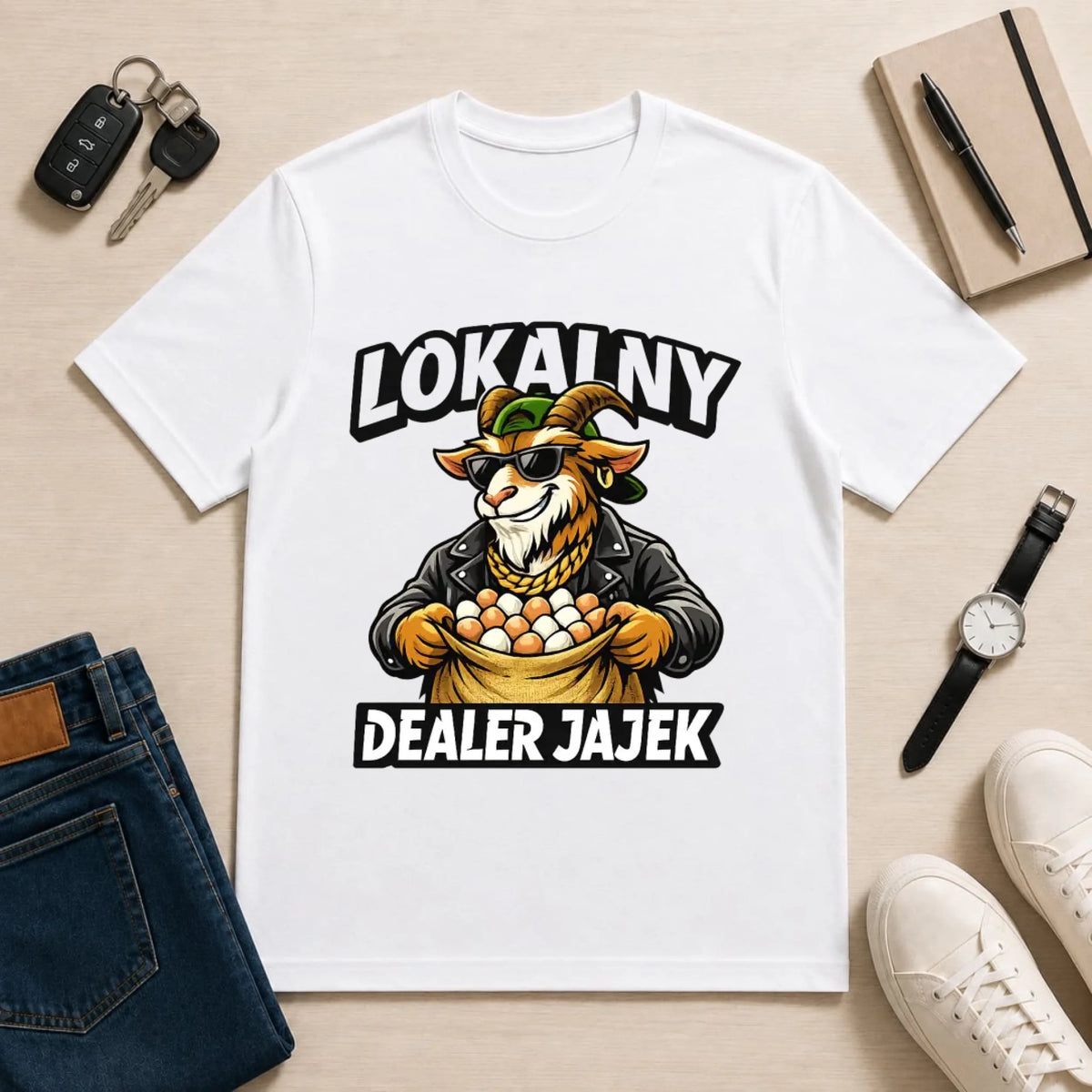 męska biała