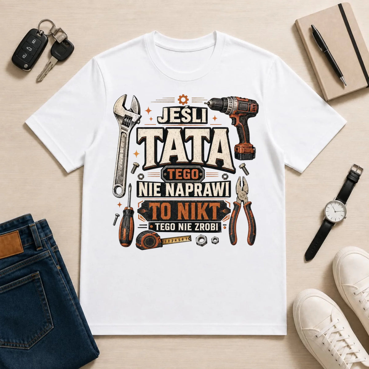 męska biała