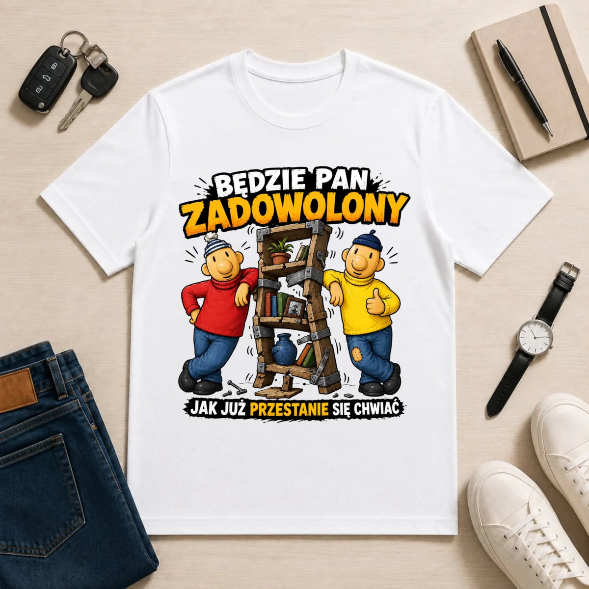 męska biała