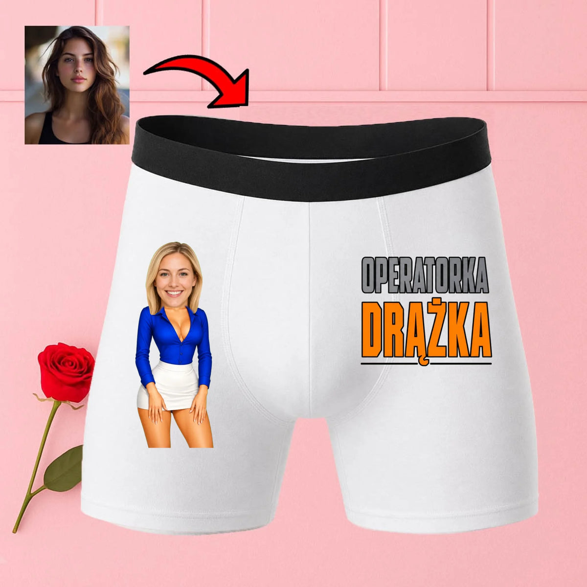 bokserki białe premium