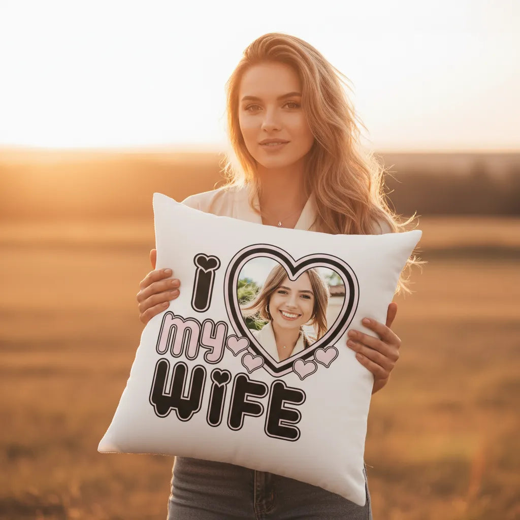 Poduszka z nadrukiem I Love My Wife