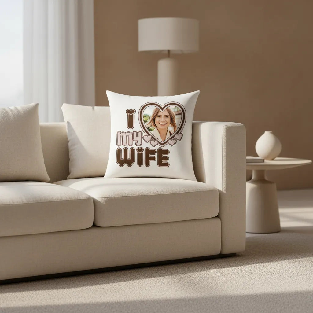 Poduszka ze zdjęciem - I love my Wife