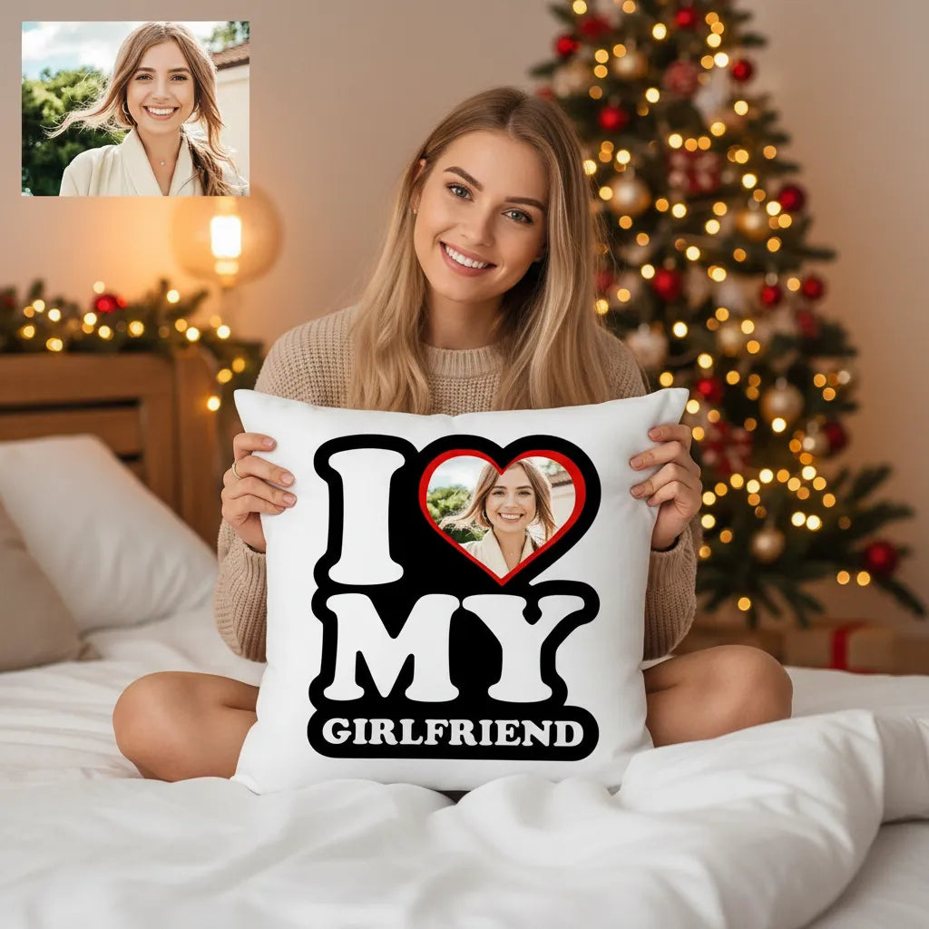 Poduszka z Twoim zdjęciem - I love my Girlfriend