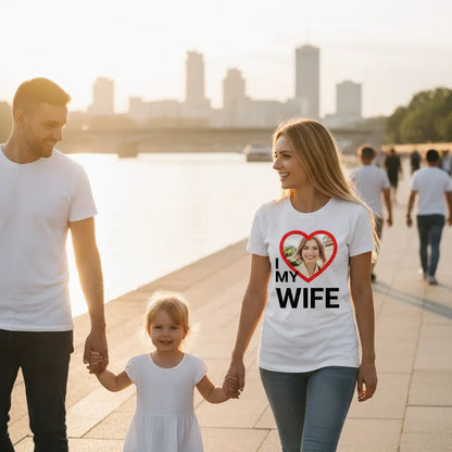 Koszulka I Love My Wife ze Spersonalizowanym Zdjęciem