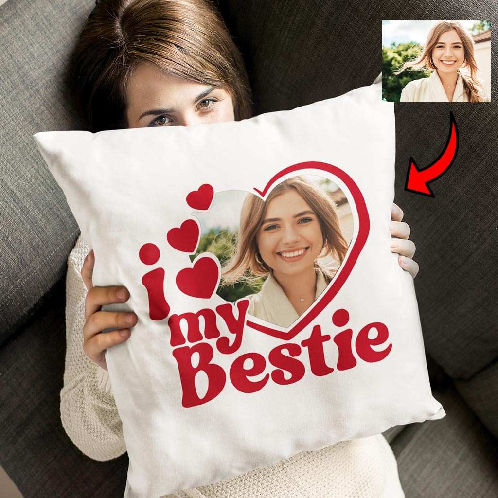 Poduszka ze zdjęciem I Love my Bestie
