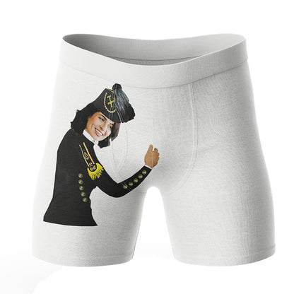 Bokserki z twarzą Barbórka | Personalizowane bokserki dla górnika na prezent