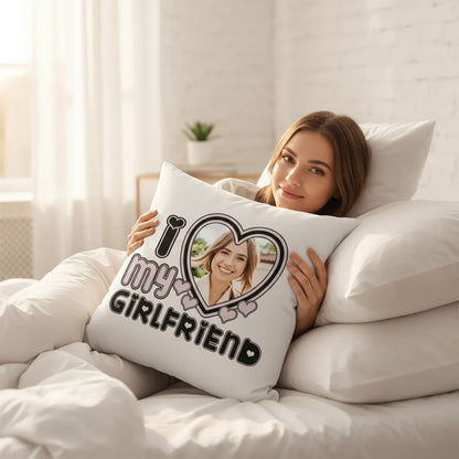 Poduszka z nadrukiem I Love My Girflfriend