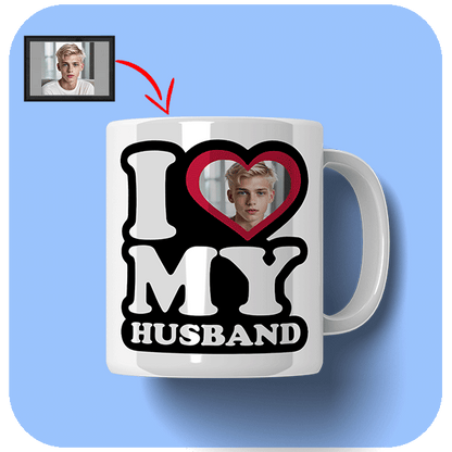 Kubek I Love My Husband ze zdjęciem